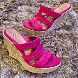 ugg pink wedges